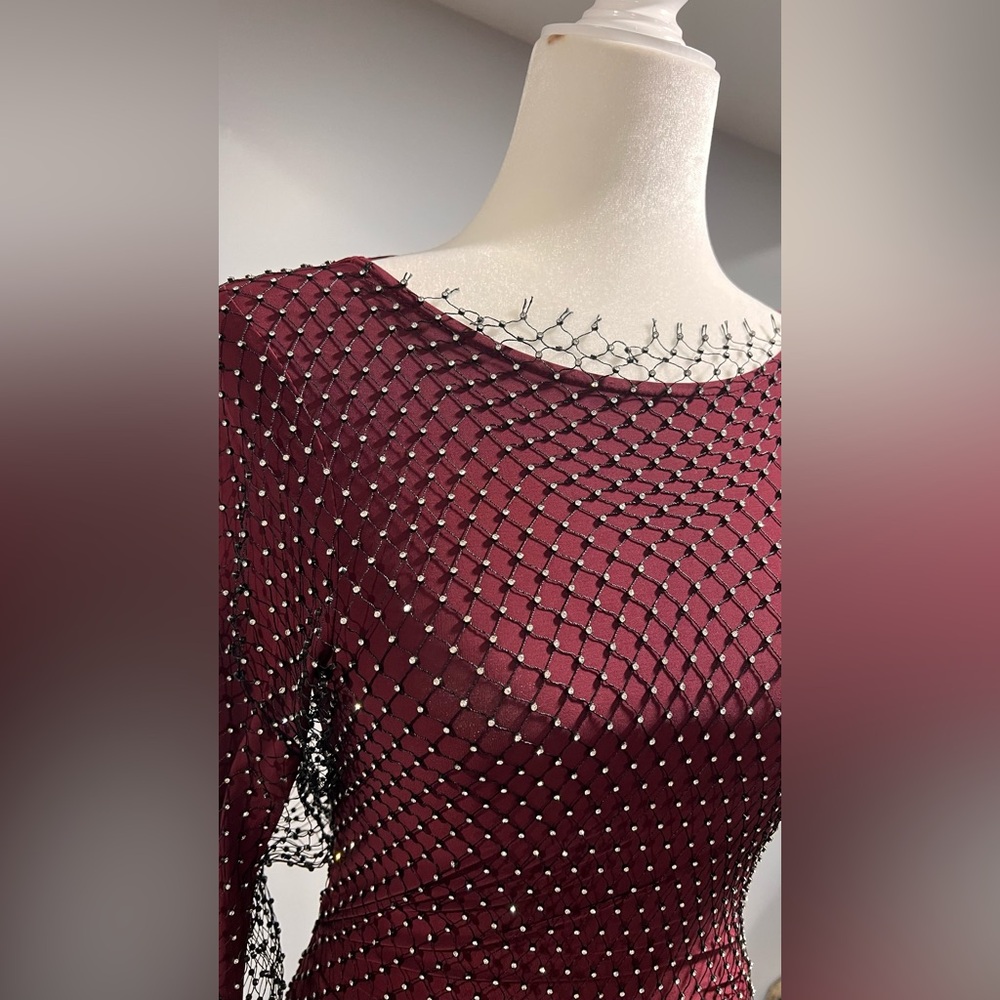 Elegant Burgundy two set dress